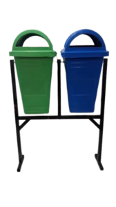 Dual Dustbin Stand (Metal Frame)